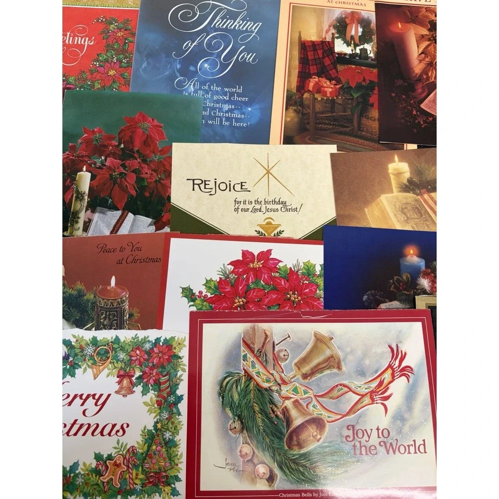 Vintage Christmas Cards Fronts ONLY Traditional Scrapbooking Decoupage Lot 50+